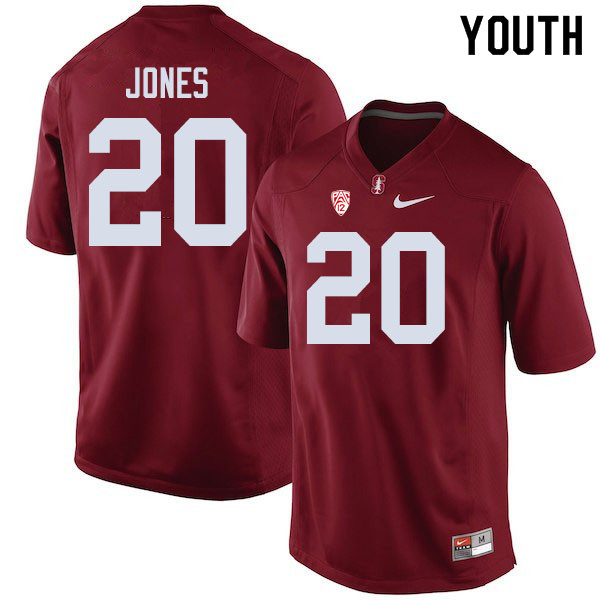 Youth #20 Austin Jones Stanford Cardinal College Football Jerseys Sale-Cardinal